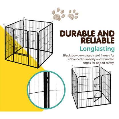 i.Pet 32" 8 Panel Dog Playpen Pet Exercise Cage Enclosure Fence Play Pen - view 5