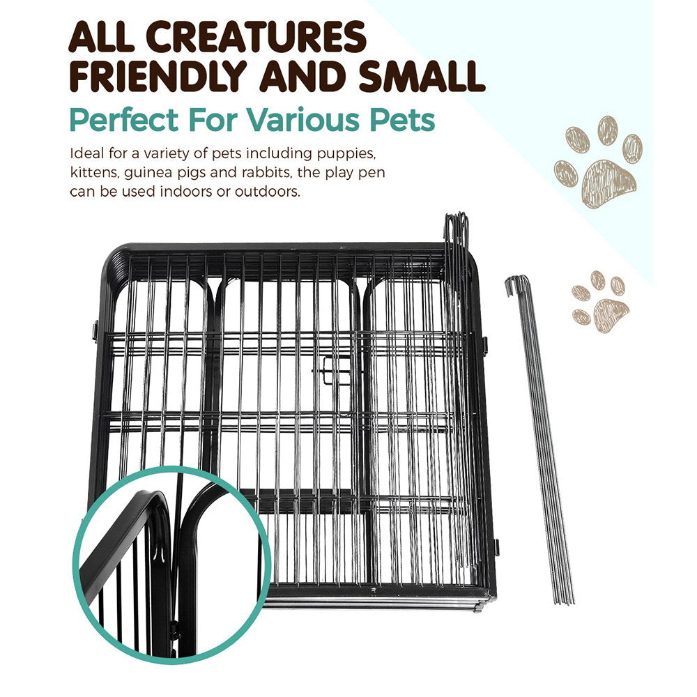 i.Pet 32" 8 Panel Dog Playpen Pet Exercise Cage Enclosure Fence Play Pen - view 6