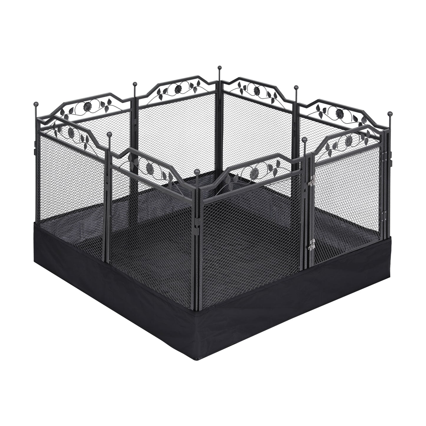 i.Pet Pet Dog Playpen Heavy-Duty Enclosure Multi-Configuration Indoor Outdoor Black - view 3