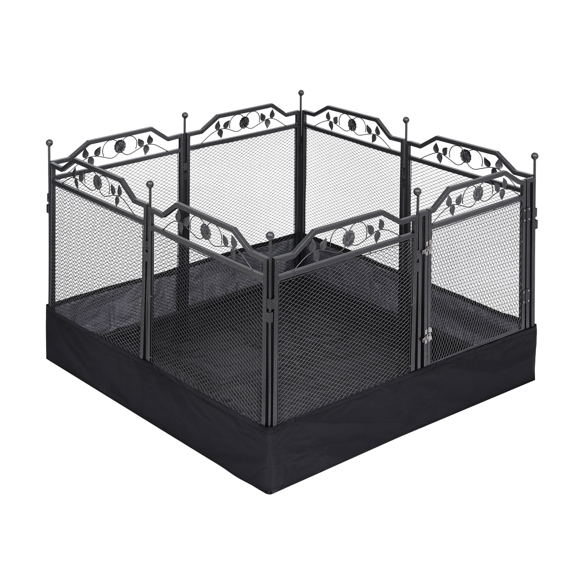 i.Pet Pet Dog Playpen Heavy-Duty Enclosure Multi-Configuration Indoor Outdoor Black - view 3