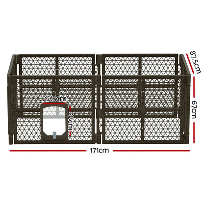 i.Pet Dog Playpen Enclosure 6 Panel Pet Fence Plastic Play Pen - view 2