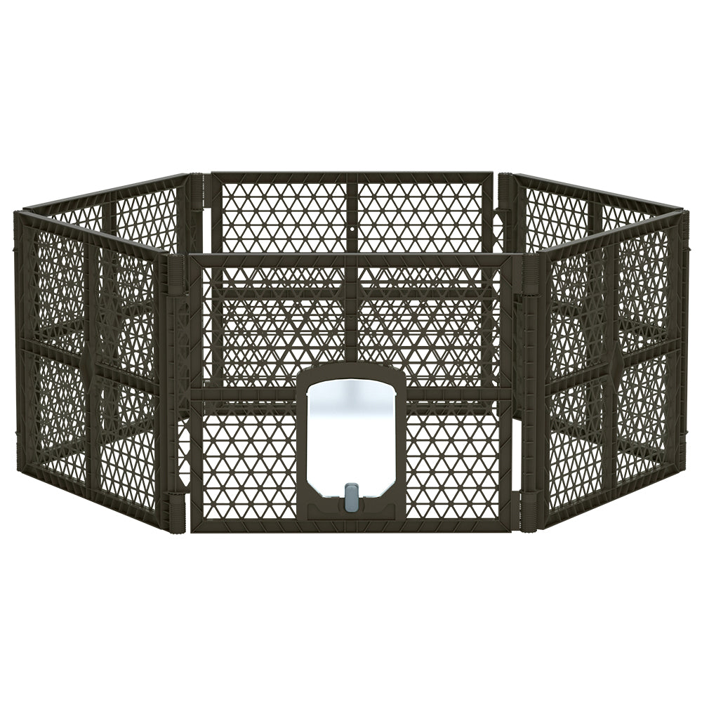 i.Pet Dog Playpen Enclosure 6 Panel Pet Fence Plastic Play Pen - view 3