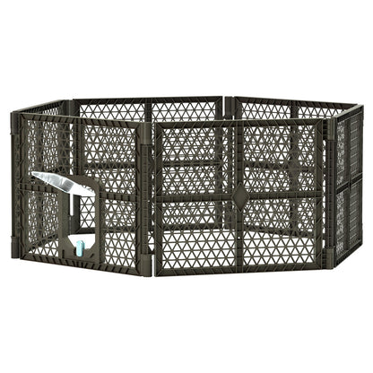 i.Pet Dog Playpen Enclosure 6 Panel Pet Fence Plastic Play Pen - view 4