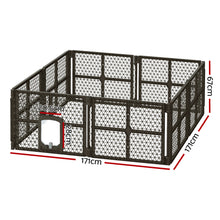 i.Pet Dog Playpen Enclosure 8 Panel Pet Fence Plastic Play Pen - view 2