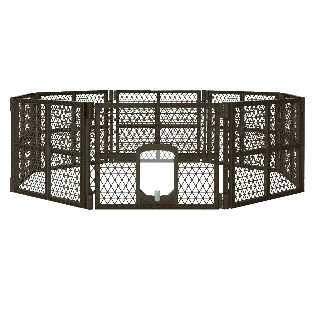 i.Pet Dog Playpen Enclosure 8 Panel Pet Fence Plastic Play Pen - view 3