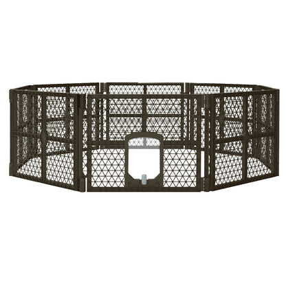 i.Pet Dog Playpen Enclosure 8 Panel Pet Fence Plastic Play Pen - view 3