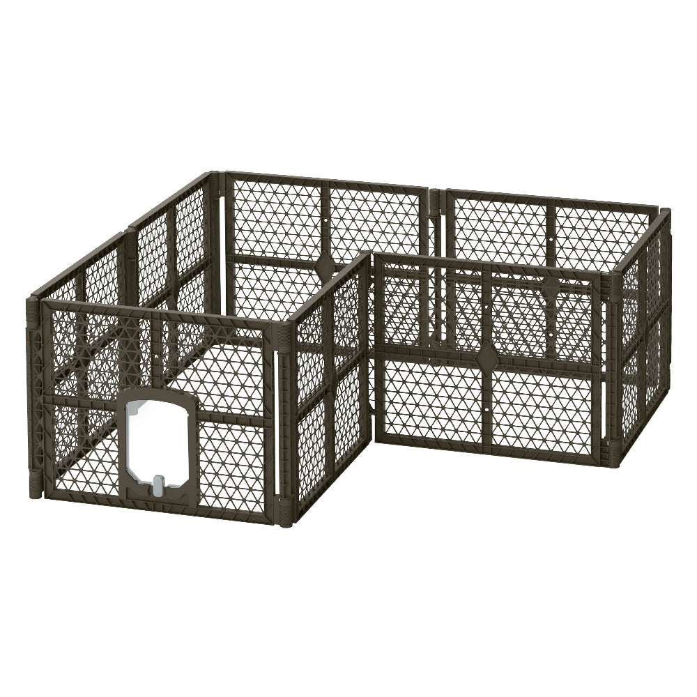 i.Pet Dog Playpen Enclosure 8 Panel Pet Fence Plastic Play Pen - view 4