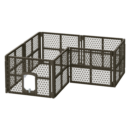 i.Pet Dog Playpen Enclosure 8 Panel Pet Fence Plastic Play Pen - view 4