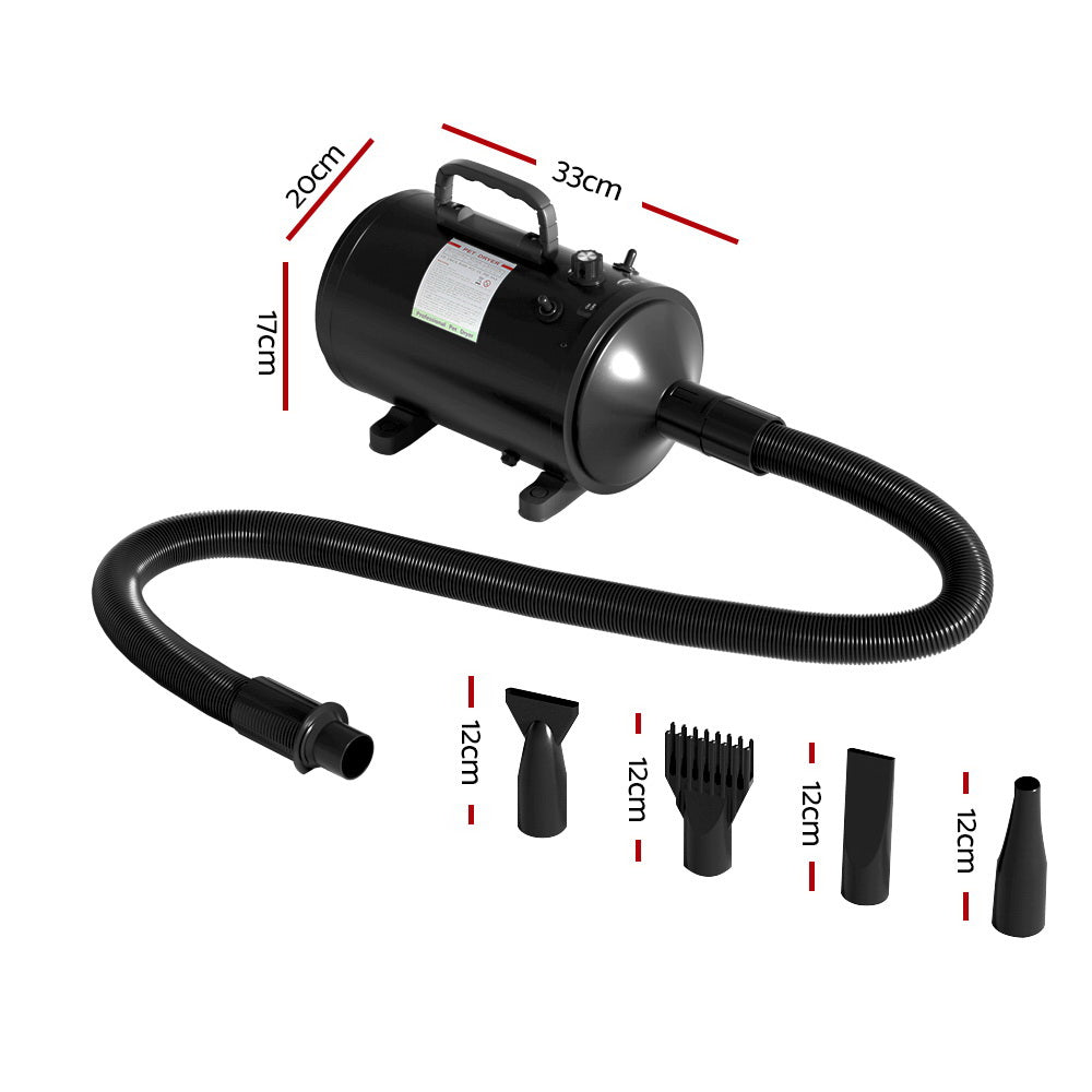 i.Pet Pet Hair Dryer Dog Cat Grooming Speed Blower Hairdryer Heater Low Noise - view 2