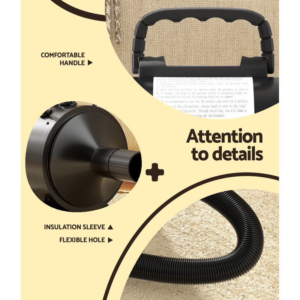 i.Pet Pet Hair Dryer Dog Cat Grooming Speed Blower Hairdryer Heater Low Noise - view 7