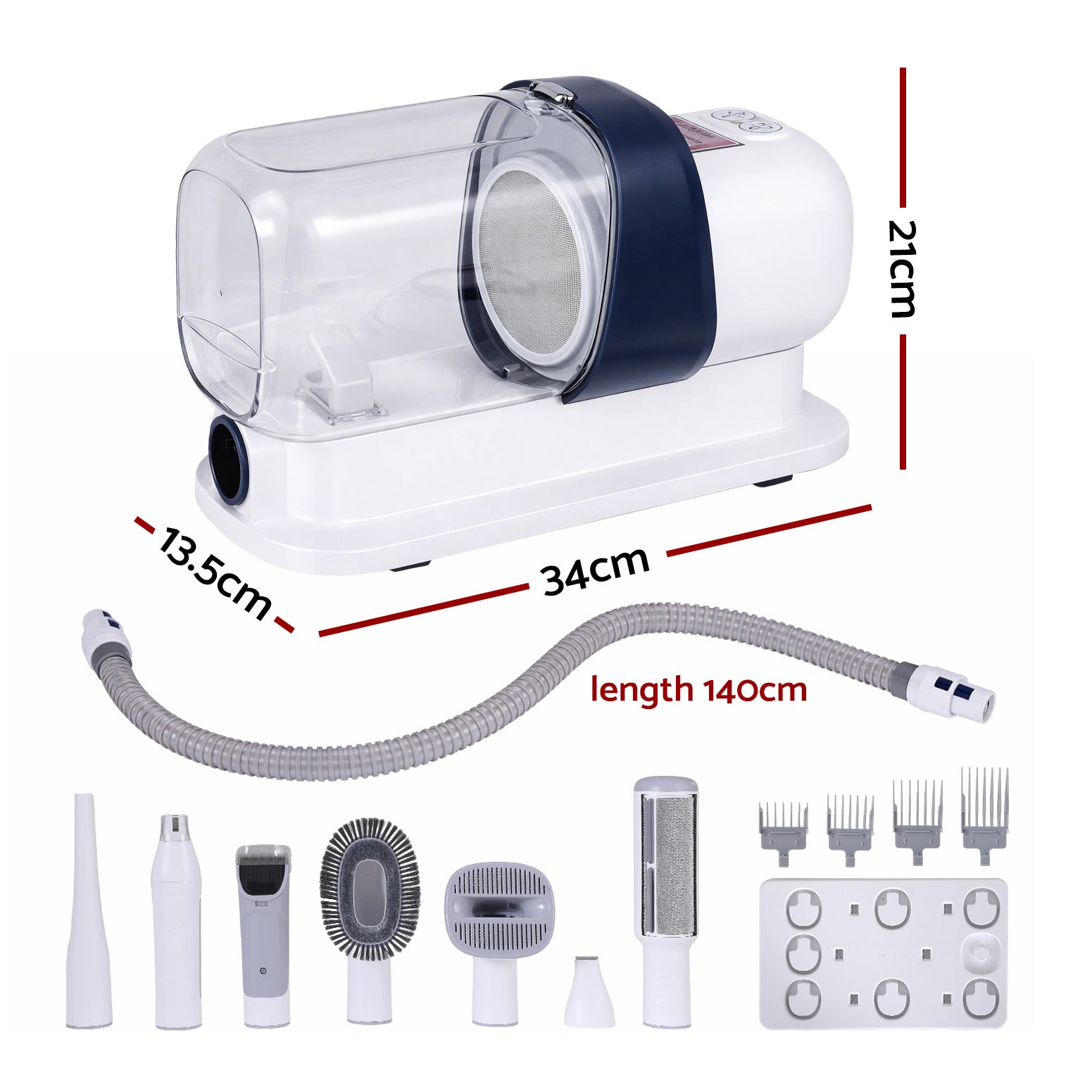 i.Pet Pet Grooming Kit Vacuum Dog Cat Hair Dryer Remover Clipper Brushes Cleaning - view 3