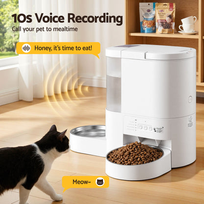 i.Pet Automatic Pet Feeder Water Dispenser 2-in-1 Smart WiFi Dog Cat Food 4L - view 8