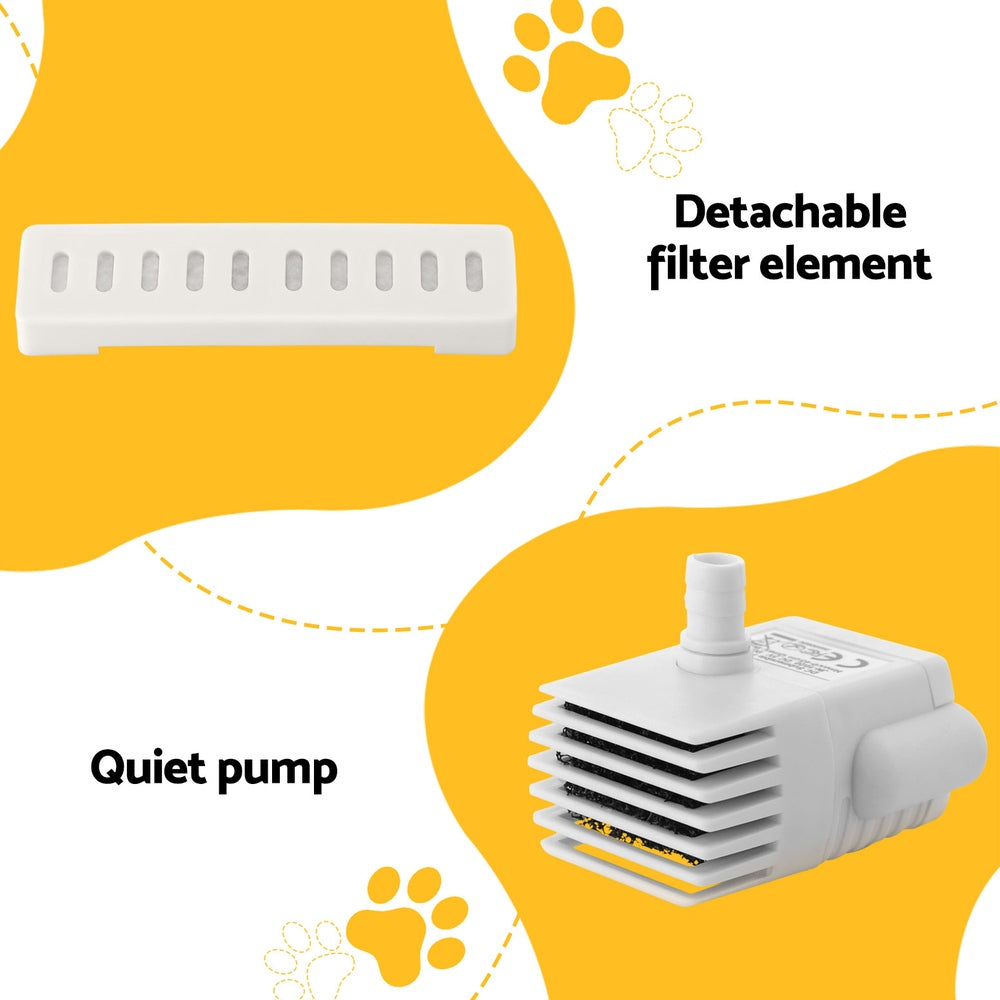 i.Pet Pet Water Fountain Feeder Dispenser Filter Dog Cat Drinking Automatic 2.2L - view 6