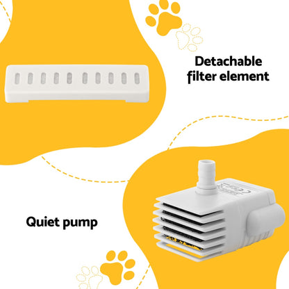 i.Pet Pet Water Fountain Feeder Dispenser Filter Dog Cat Drinking Automatic 2.2L - view 6