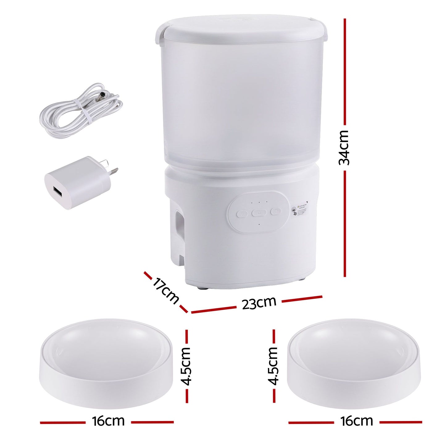 i.Pet 5L Automatic Pet Feeder Dual Bowl Smart Dispenser APP Control Cats Dogs - view 2
