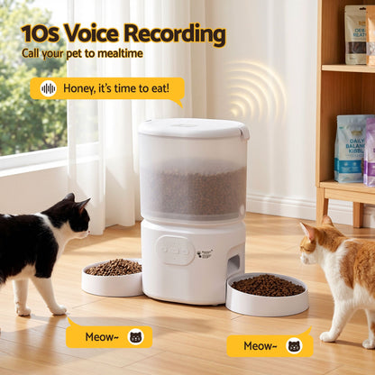 i.Pet 5L Automatic Pet Feeder Dual Bowl Smart Dispenser APP Control Cats Dogs - view 7