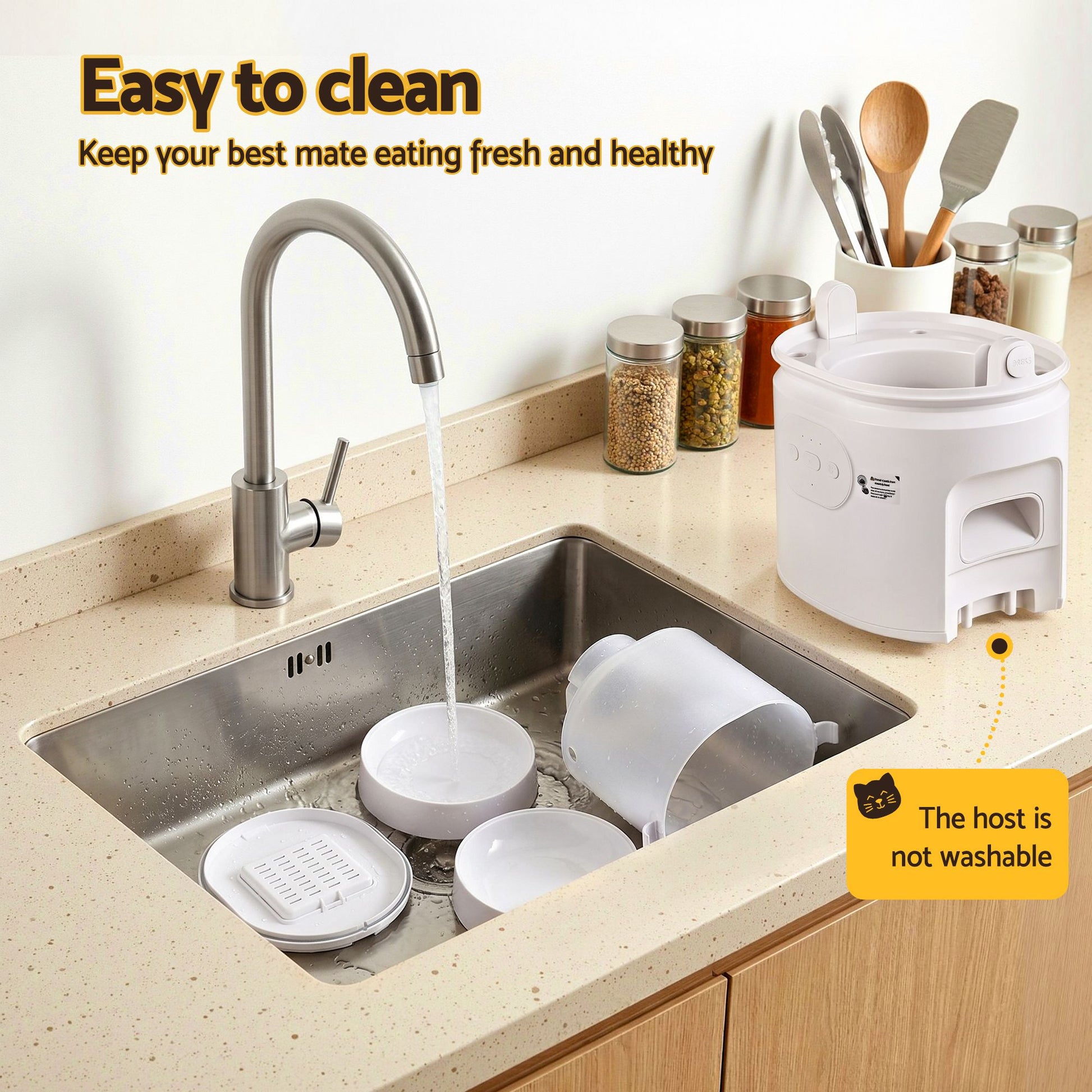 i.Pet 5L Automatic Pet Feeder Dual Bowl Smart Dispenser APP Control Cats Dogs - view 9