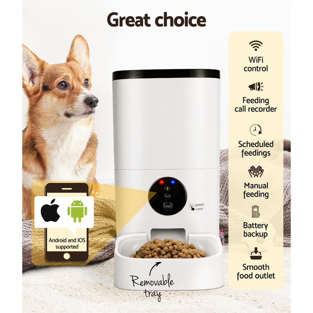 i.Pet Automatic Pet Feeder 6L Wifi Auto Dog Cat Smart Food Dispenser Timer - view 5