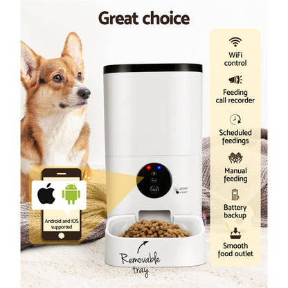 i.Pet Automatic Pet Feeder 6L Wifi Auto Dog Cat Smart Food Dispenser Timer - view 5