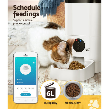 i.Pet Automatic Pet Feeder 6L Wifi Auto Dog Cat Smart Food Dispenser Timer - view 7