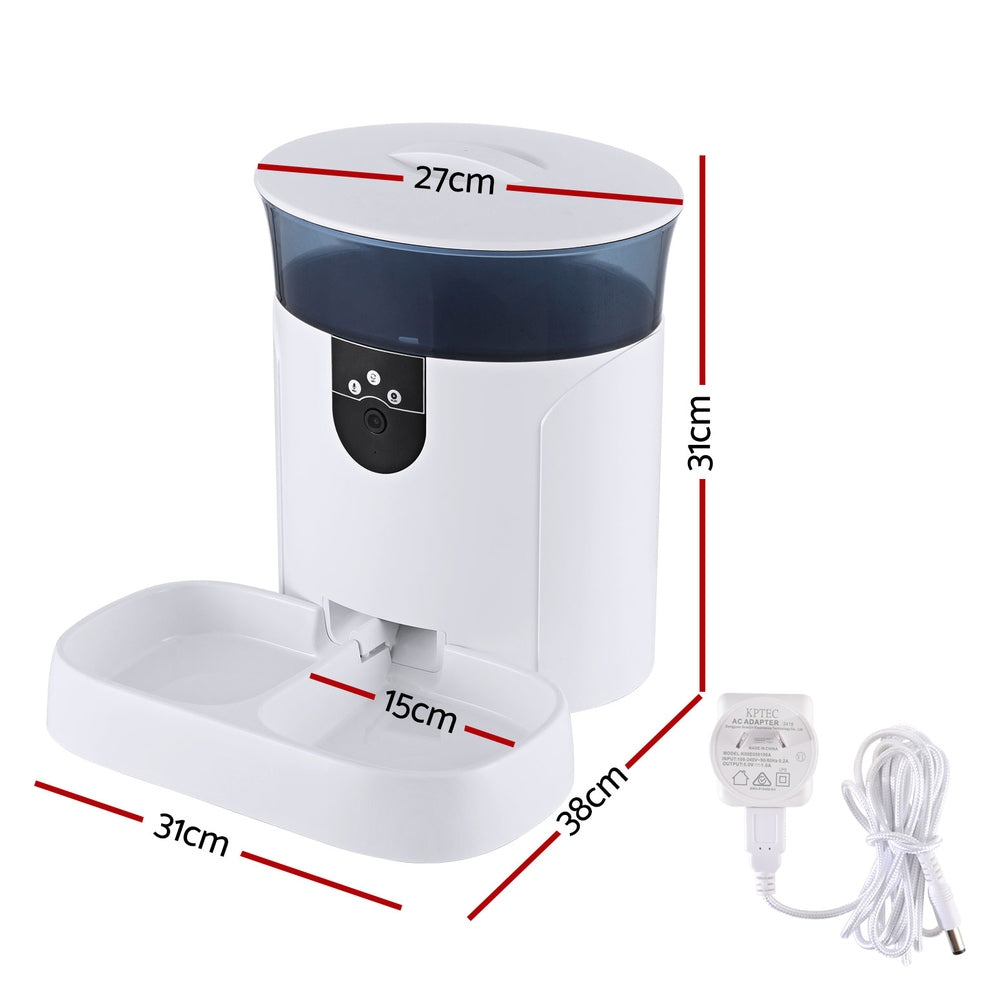 i.Pet Automatic Pet Feeder Dog Cat Camera Wifi Smart Food Dispenser Timer 7L APP - view 2