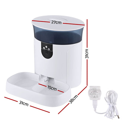 i.Pet Automatic Pet Feeder Dog Cat Camera Wifi Smart Food Dispenser Timer 7L APP - view 2