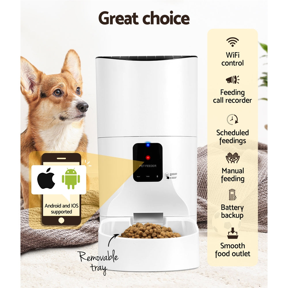 i.Pet Automatic Pet Feeder 9L Wifi Auto Dog Cat Feeder Smart Food Dispenser Timer - view 5