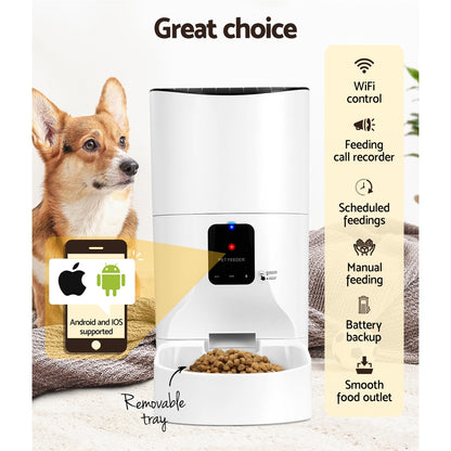 i.Pet Automatic Pet Feeder 9L Wifi Auto Dog Cat Feeder Smart Food Dispenser Timer - view 5