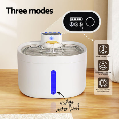 i.Pet Pet Water Fountain Feeder Dispenser Filter Dog Cat Drinking Automatic 2.6L - view 4