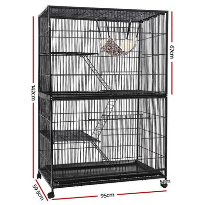 i.Pet Rabbit Cage 142cm Hutch 4 Level Bird Guinea Pig Ferret - view 2