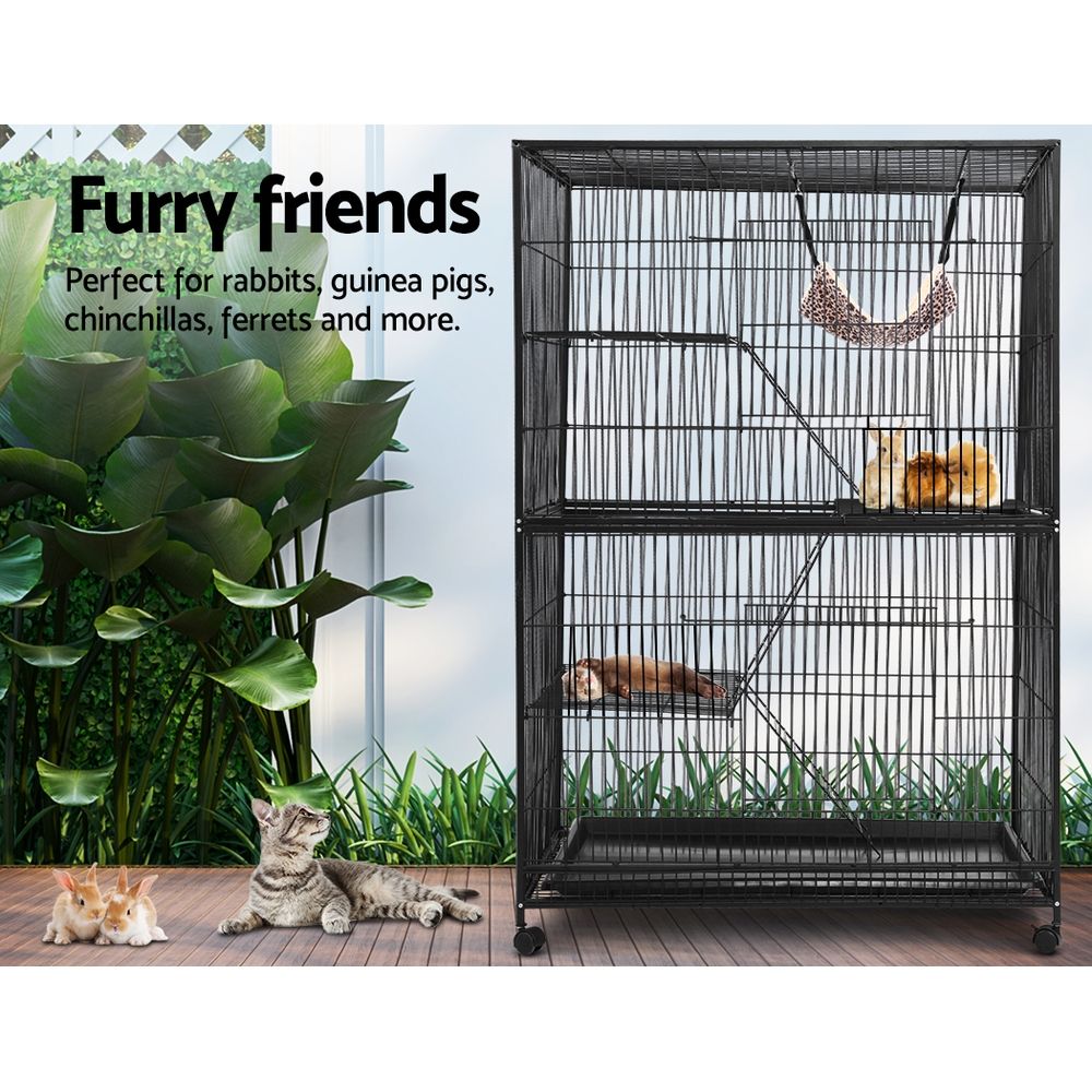 i.Pet Rabbit Cage 142cm Hutch 4 Level Bird Guinea Pig Ferret - view 3