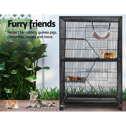 i.Pet Rabbit Cage 142cm Hutch 4 Level Bird Guinea Pig Ferret - view 3