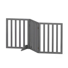 i.Pet Dog Gate Playpen Enclosure 3 Panels Pet Door Fence Wooden Play Pen Stair