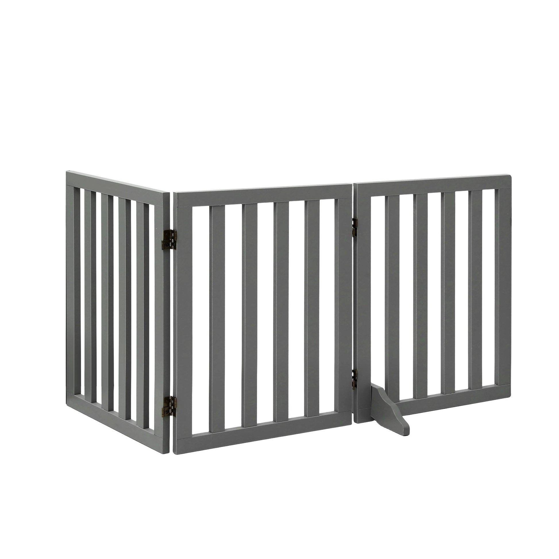 i.Pet Dog Gate Playpen Enclosure 3 Panels Pet Door Fence Wooden Play Pen Stair - view 3