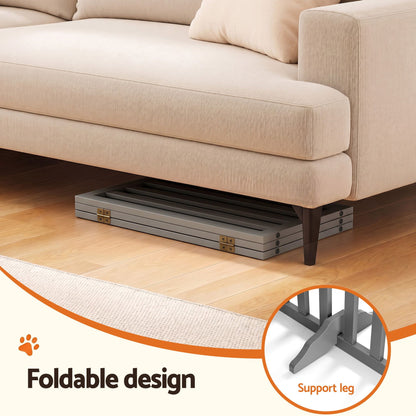 i.Pet Dog Gate Playpen Enclosure 3 Panels Pet Door Fence Wooden Play Pen Stair - view 6