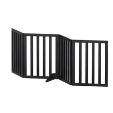 i.Pet Dog Gate Playpen Enclosure 4 Panels Pet Door Fence Wooden Play Pen Stair