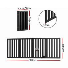 i.Pet Dog Gate Playpen Enclosure 4 Panels Pet Door Fence Wooden Play Pen Stair - view 2
