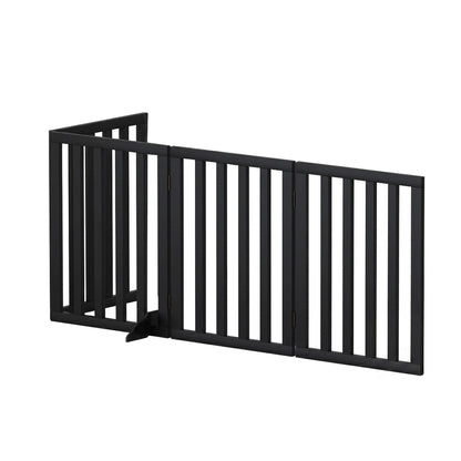 i.Pet Dog Gate Playpen Enclosure 4 Panels Pet Door Fence Wooden Play Pen Stair - view 3