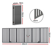 i.Pet Dog Gate Playpen Enclosure 6 Panels Pet Door Fence Wooden Play Pen Stair - view 2