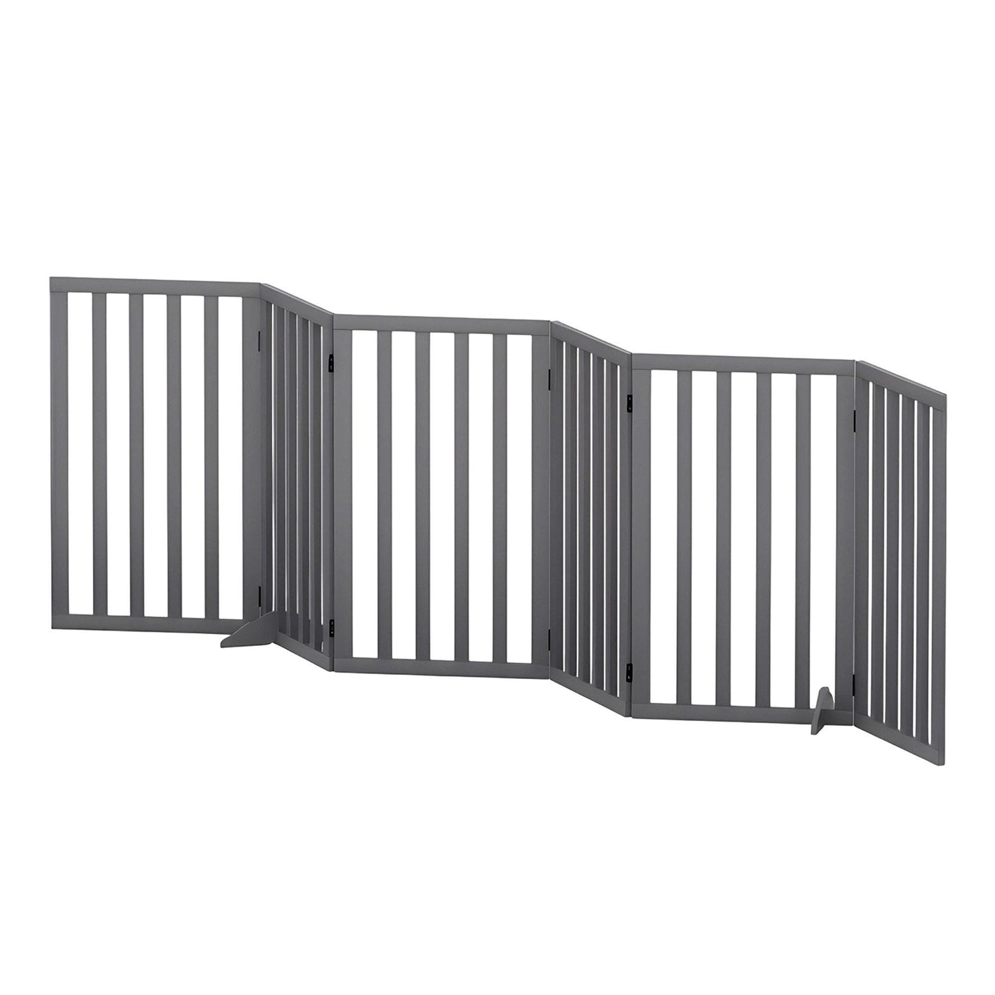 i.Pet Dog Gate Playpen Enclosure 6 Panels Pet Door Fence Wooden Play Pen Stair - view 3