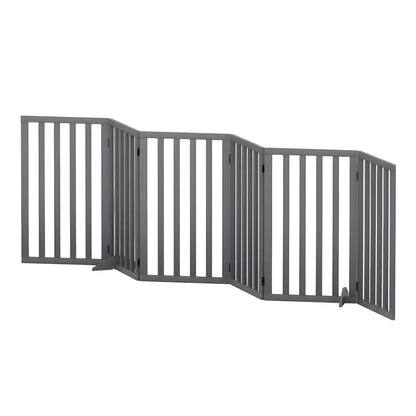 i.Pet Dog Gate Playpen Enclosure 6 Panels Pet Door Fence Wooden Play Pen Stair - view 3