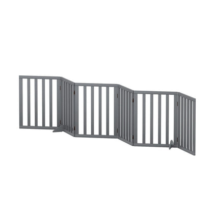 i.Pet Dog Playpen Enclosure 6 Panel Pet Fence Wooden Play Pen - view 3