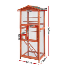 i.Pet Bird Cage 72cm x 60cm x 168cm Pet Cages Large Aviary Parrot Carrier Travel Canary Wooden XL - view 2