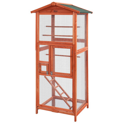 i.Pet Bird Cage 72cm x 60cm x 168cm Pet Cages Large Aviary Parrot Carrier Travel Canary Wooden XL - view 3