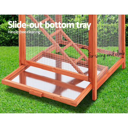 i.Pet Bird Cage 72cm x 60cm x 168cm Pet Cages Large Aviary Parrot Carrier Travel Canary Wooden XL - view 7