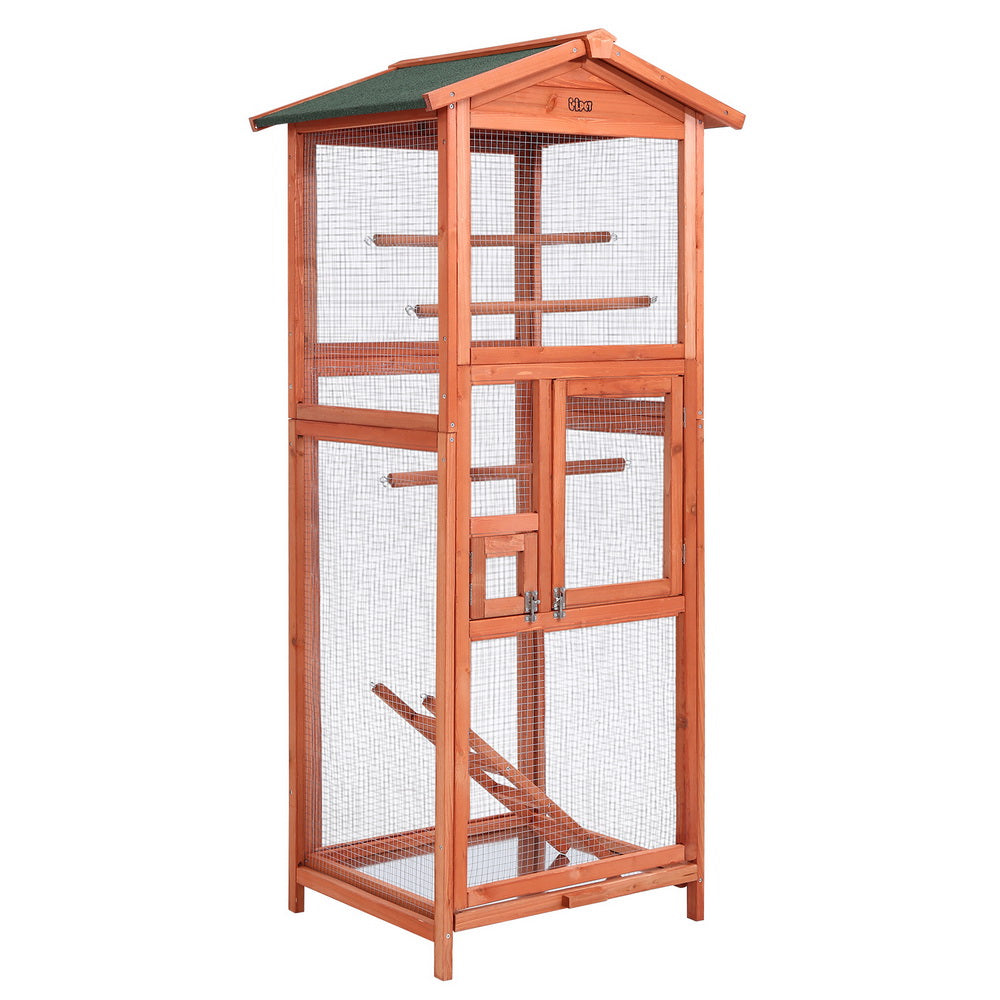 i.Pet Bird Cage 72cm x 60cm x 168cm Pet Cages Large Aviary Parrot Carrier Travel Canary Wooden XL - view 8