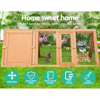 i.Pet Rabbit Hutch Chicken Coop 119cm x 51cm x 44cm Chicken Coop Large Run Wooden Cage Outdoor - view 4