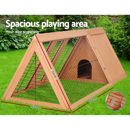 i.Pet Rabbit Hutch Chicken Coop 119cm x 51cm x 44cm Chicken Coop Large Run Wooden Cage Outdoor - view 6