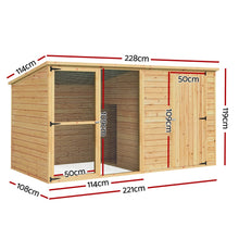 i.Pet Dog Kennel Extra Large 2.28M Wooden House Bed Outdoor Pet Puppy Cabin Log - view 2