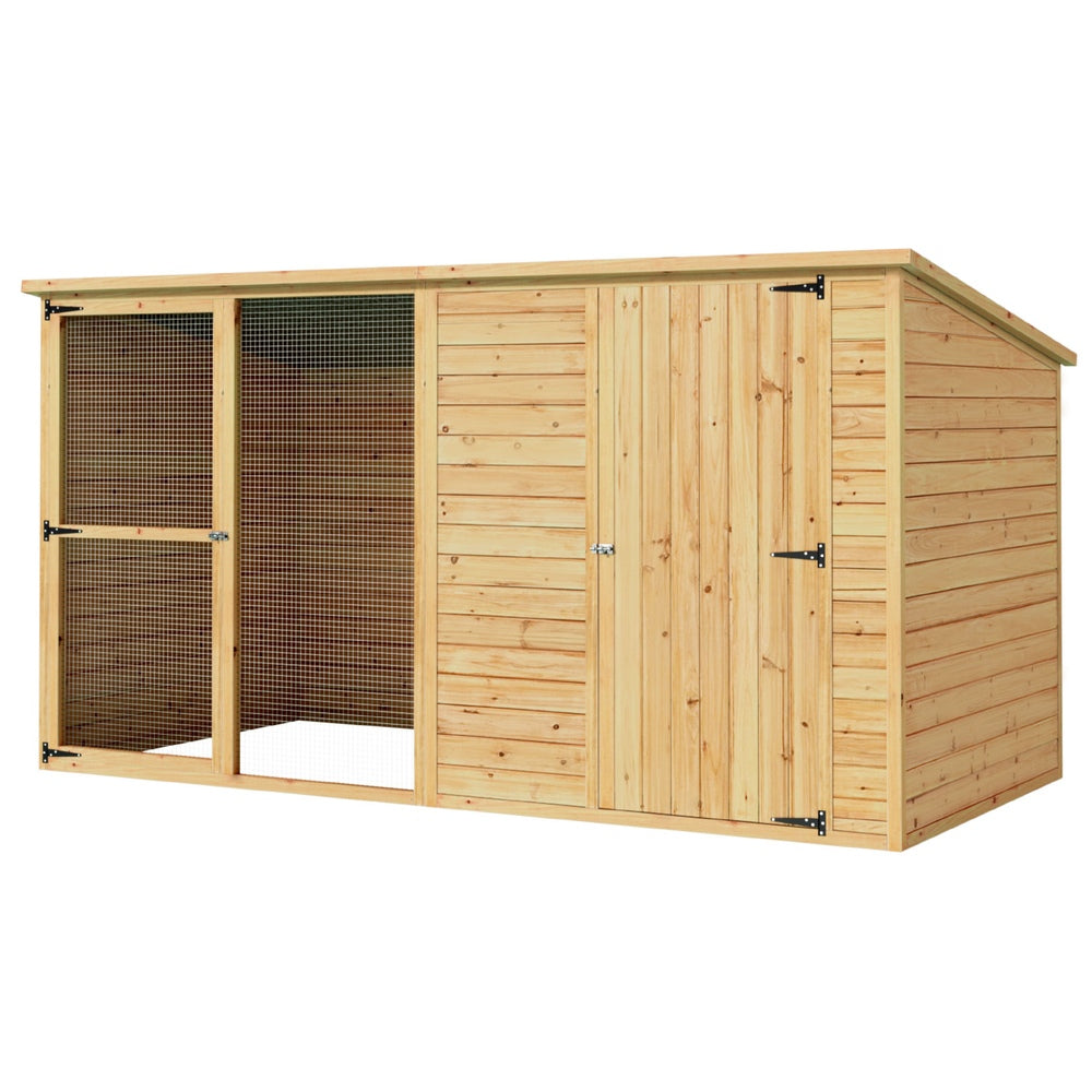 i.Pet Dog Kennel Extra Large 2.28M Wooden House Bed Outdoor Pet Puppy Cabin Log - view 3